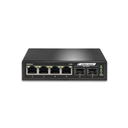 Desktop Network Switch 4 x 2.5 Gbps RJ45 + 2 x 10 Gbps SFP+