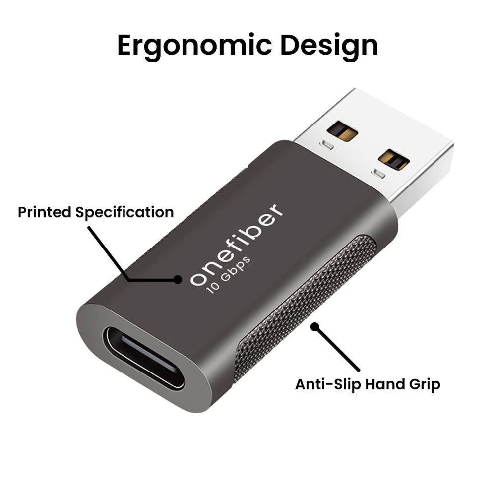 Type-C Female to USB-A Male 10Gbps 60W Converter - Image 2