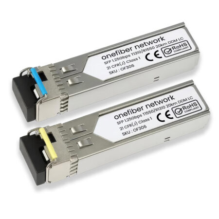 SFP Transceiver Module 1000BASE-BX LC BiDi 1310nm/1550nm 1.25 Gbps 20km