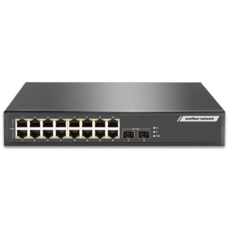 Desktop Rackmount Network Switch 16 x 2.5 Gbps RJ45 + 2 x 10 Gbps SFP+