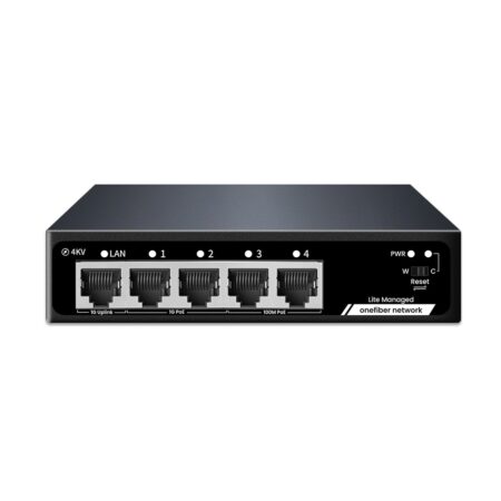 Lite Managed PoE+ Switch 3 x 1 Gbps + 2 x 100 Mbps RJ45