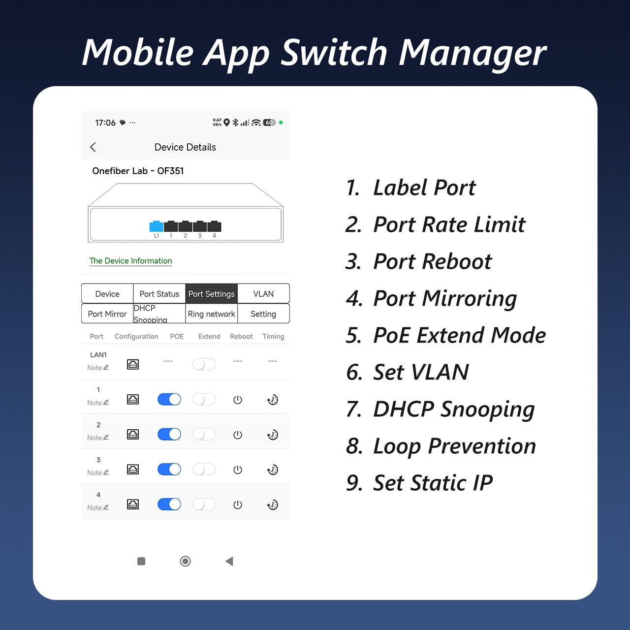 Lite Managed PoE+ Switch 3 x 1 Gbps + 2 x 100 Mbps RJ45 - Image 5